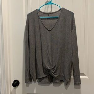 Gray long sleeve sweater